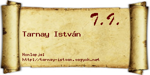 Tarnay István névjegykártya