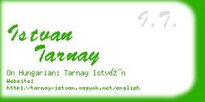 istvan tarnay business card